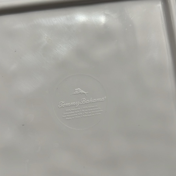 Tommy Bahama Dining Tommy Bahama Melamine White Hobnail Square